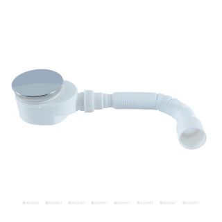 Сифон для душевого поддона Aquanet 302124 с накладкой белый